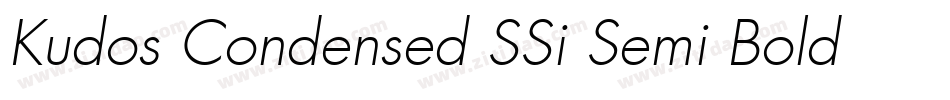 Kudos Condensed SSi Semi Bold Condensed Italic字体转换
